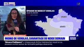 Alsace: moins de verglas mais davantage de neige pour jeudi