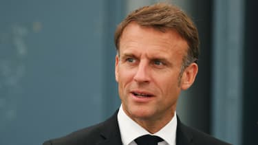 Emmanuel Macron à Oradour-sur-Glane le 10 juin 2024.