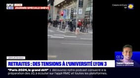 Grève du 28 mars: des tensions entre étudiants devant l'université Lyon 3