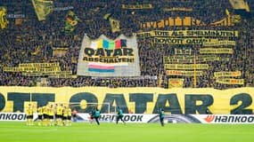 Énormément de petits messages ont fleuri dans la Südtribüne du Signal Iduna Park