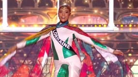 La Miss Lorraine, Assia Roosz-Tomenti, lors du défilé des costumes régionaux, le 14 décembre 2024.
