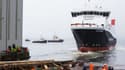 Le ferry écossais MV Glen Sannox, peut fonctionner indifféremment au gaz naturel liquéfié et au gasoil marin