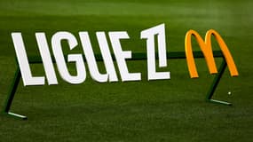 Le logo de la Ligue 1 McDonalds lors de la première journée de championnat 2024-2025