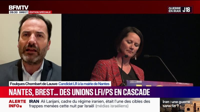 Accord PS/LFI à Nantes: "C'est plutôt le front de la honte", affirme Foulques Chombart de Lauwe, candidat LR à la mairie de Nantes