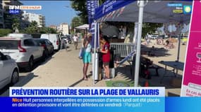 Vallauris: un stand de prévention routière mis en place sur la plage