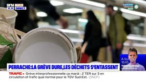 Perrache : la grève dure, les déchets s'entassent