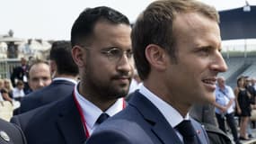 Alexandre Benalla et Emmanuel Macron le 14 juillet 2018