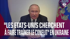 Ukraine: pour Vladimir Poutine, "les États-Unis cherchent à faire traîner le conflit"