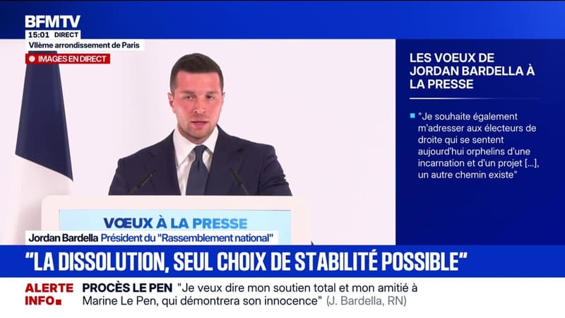 "Il n'est pas prévu que j'assiste aux audiences" du procès de Marine Le Pen, annonce Jordan Bardella