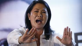 Keiko Fujimori lors d'un meeting le 5 juin 2016. 