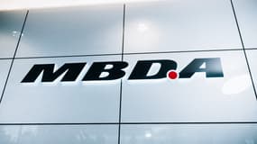 Le logo du fabricant européen de missiles et de systèmes de missiles MBDA, à Schrobenhausen, dans le sud de l'Allemagne, le 5 mars 2024 (photo d'illustration).