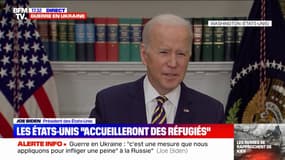 Joe Biden: "Nous avons adopté les sanctions les plus dures et cela a fortement touché l'économie russe"