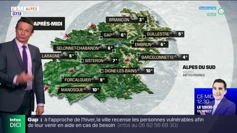 Météo Alpes du Sud: des gelées matinales suivies d'un après-midi pluvieux, 3°C à Briançon, 10°C à Manosque