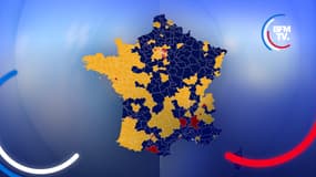 La carte des résultats du premier tour de l'élection présidentielle 2022 par circonscription législatives.