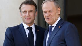 Le président Emmanuel Macron et le Premier ministre polonais Donald Tusk le 27 mars 2025 à l'Élysée