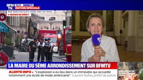 Explosion à Paris: "Le gaz a été coupé dans tous le quartier", explique la maire du Vème arrondissement, Florence Berthout 