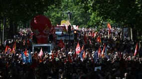 Des manifestants contre la réforme des retraites à Toulouse le 6 juin 2023.