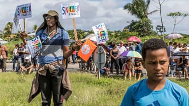 Des manifestants lundi 27 mars