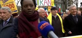 Manifestation pour les droits de l'Homme en Iran, à Paris