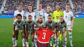 L'équipe féminine de la Suisse face à la France, le 30 mai 2025.