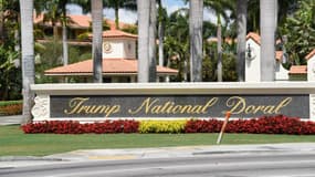 L'entrée du complexe de golf de Trump, à Doral, en Floride