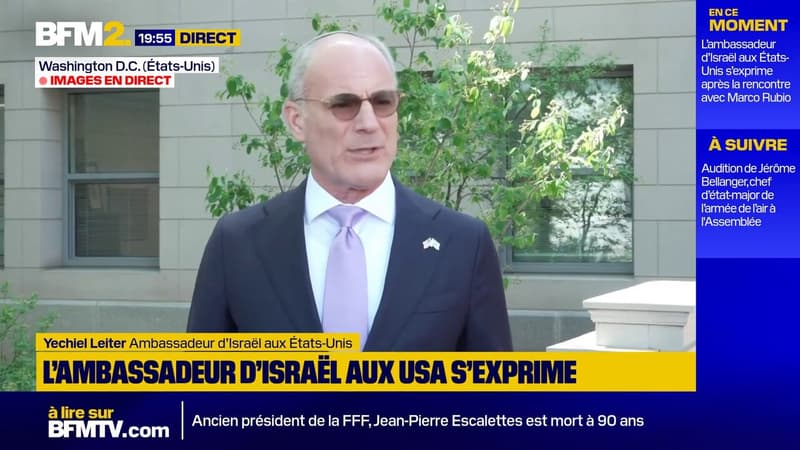 "Nous avons eu un échange merveilleux", déclare Yechiel Leiter, ambassadeur d'Israël aux USA, à l'issue des pourparlers avec le Liban à Washington