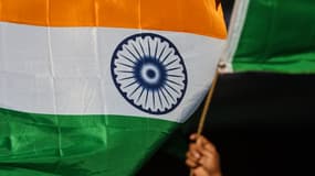 Le drapeau indien photographié ici en octobre 2022
