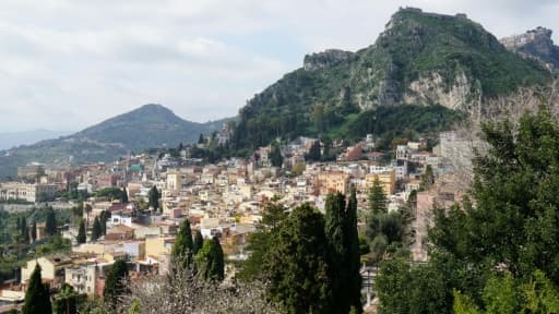 La ville de Taormina, le 15 février 2017 en Italie