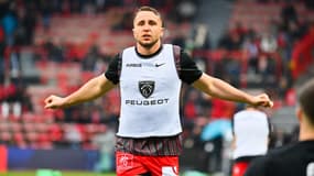 Anthony Jeloch à l'échauffement avec Toulouse, 9 décembre 2023