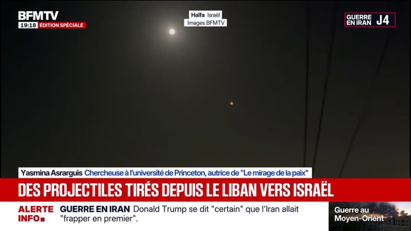En ce moment, des projectiles sont lancés depuis le Liban en direction d'Israël