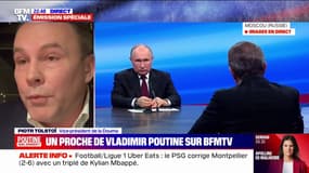 Guerre en Ukraine: "Ma volonté est de continuer jusqu'à la frontière polonaise", affirme Piotr Tolstoï, vice-président de la Douma