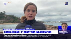 J-1 avant l'inauguration de la plage flottante Canua Island