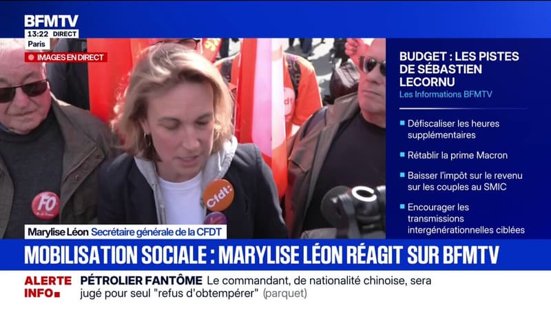 Mobilisation sociale: "J'attends de voir la copie" de SÃ©bastien Lecornu, assure Marylise LÃ©on...