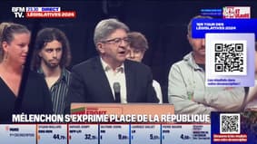 "Chacun, partout, a une raison ou une autre d'aimer, sans savoir pourquoi, la France": Jean-Luc Mélenchon prend la parole Place de la République à Paris