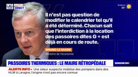 Passoires thermiques: Bruno Le Maire rétropédale