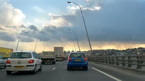 Une vue de l'autoroute A86, au niveau de Créteil, non loin du lieu de l'accident de ce dimanche matin.