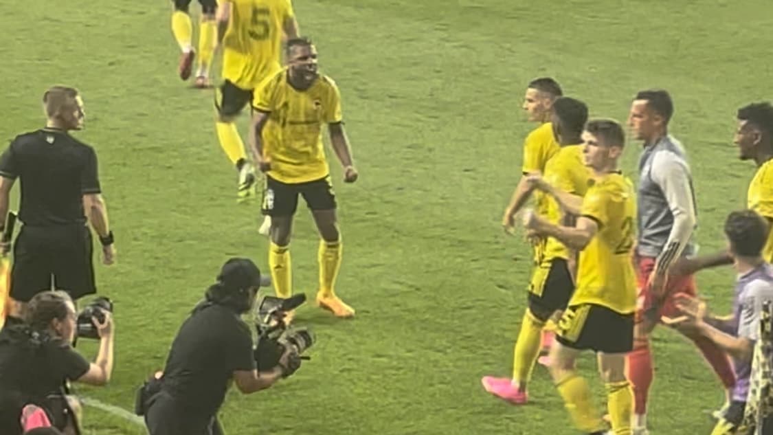 La rage de Steven Moreira après l'égalisation de son équipe face à New York City (1-1), le 9 juillet 2023