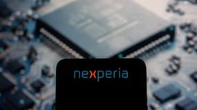 Le logo du fabricant de composants électroniques Nexperia (photo d'illustration).