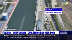 Rouen: une voiture tombée dans le Seine, les pompiers toujours à sa recherche