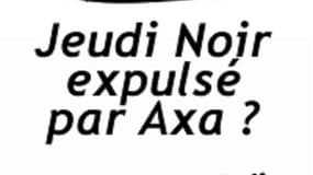 "Indigne toit", slogan du collectif Jeudi Noir contre l'expulsion prononcée