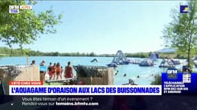 L'été chez vous: l'aquagame d'Oraison aux lacs des Buissonnades dans les Alpes-de-Haute-Provence