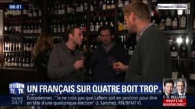 "De plus en plus de jeunes se  questionnent sur leur consommation d'alcool." En France, un Français sur quatre boit trop d'alcool