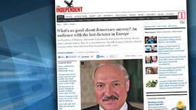 Alexandre Loukachenko qui dirige la Biélorussie (ou le Bélarus) s'en prend aux Etats-Unis et défend son régime dictatorial dans une interview au journal britannique The Independent.