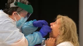 Dans un centre de tests du coronavirus de Saint-Sébastien, en Espagne, le 7 août 2020