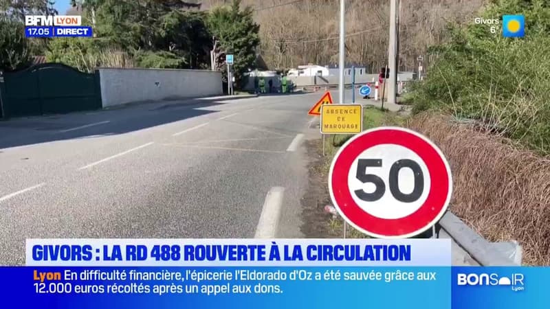 Givors: la RD488 rouverte à la circulation