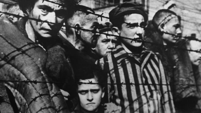 Déportés le jour de la libération d'Auschwitz-Birkenau, le 27 janvier 1945.