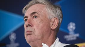 Carlo Ancelotti en conférence de presse avant Real Madrid-Leipzig (Ligue des champions), le 5 mars 2024