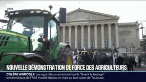 Des centaines d'agriculteurs se sont mobilisés toute la journée devant l'Assemblée 