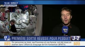 Première sortie réussie pour Pesquet: "Tout s'est bien déroulé, ils ont été très efficaces", Baptiste Pesquet