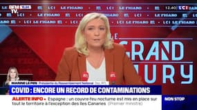 Covid: "Quand c'est trop tard, c'est trop tard" juge Marine Le Pen sur les décisions prises par le gouvernement
